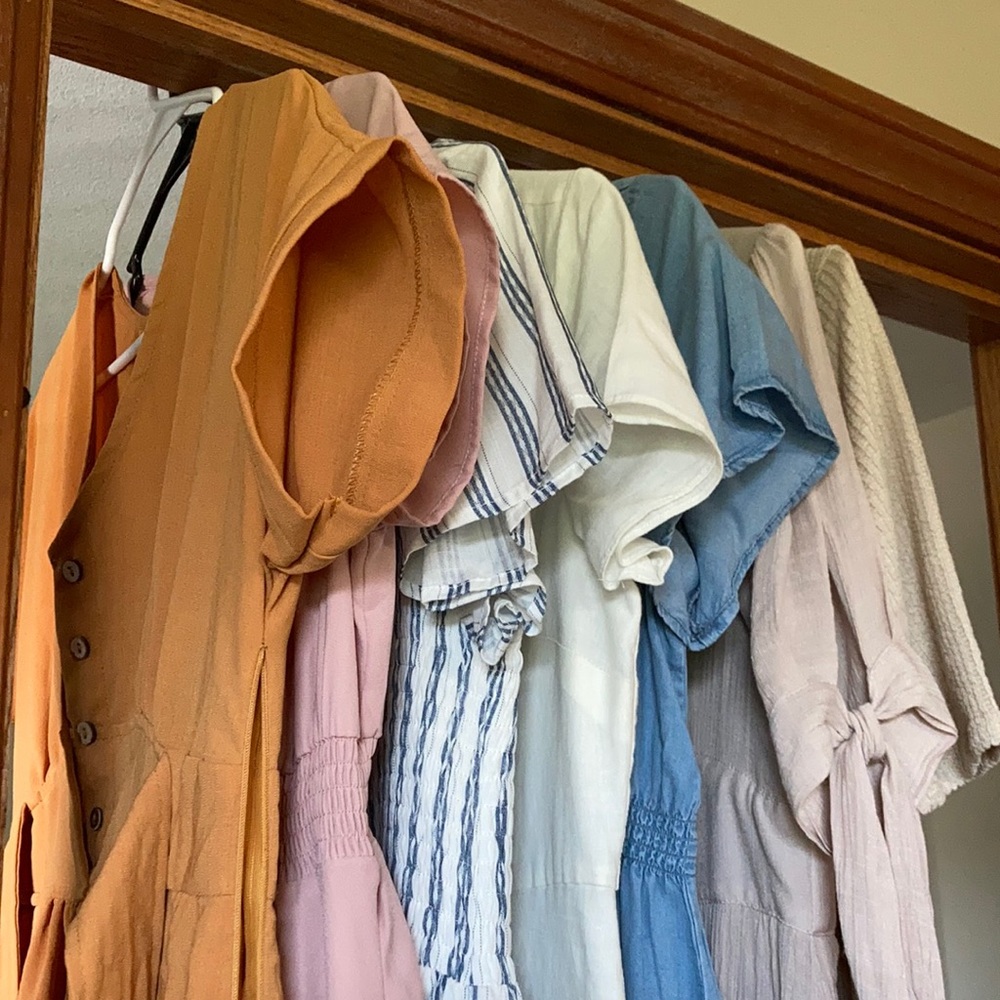 Dresses: Madewell, Roolee, etc.